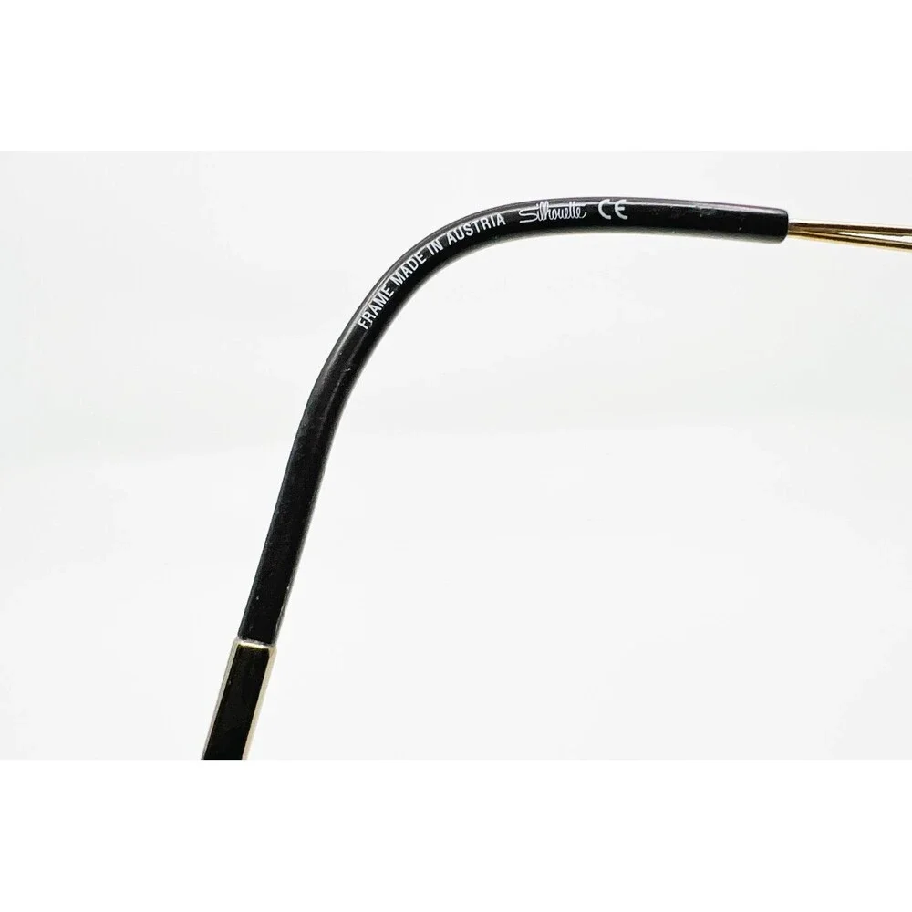 Silhouette Eyeglasses Unisex Gold Semi Rimless Titanium 4337 40 6052 54-17-140